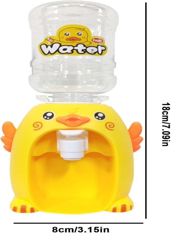 MANVI Water Dispenser Toy for Kids, Duck Cartoon Character Drinking Fountain Pumps Water, Juice & Milk Water Dispenser Toy Kids (10pcs Clay Water Dispenser, Yellow) - Image 2